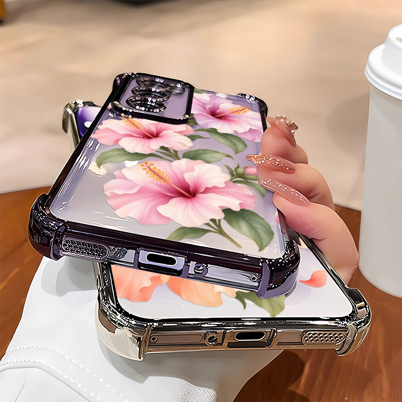 غطاء خلفي بتصميم زهور الكركديه - مراجعة Oppo Reno 12 وسعره