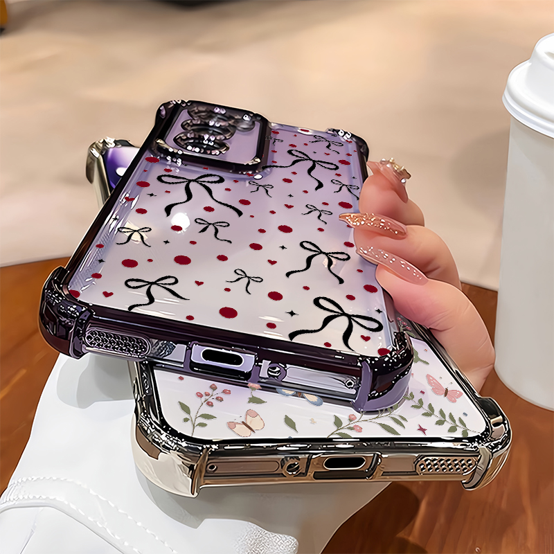 غطاء هاتف بطبعة فراشة وردية وأ - مراجعة Oppo Reno 12 وسعره