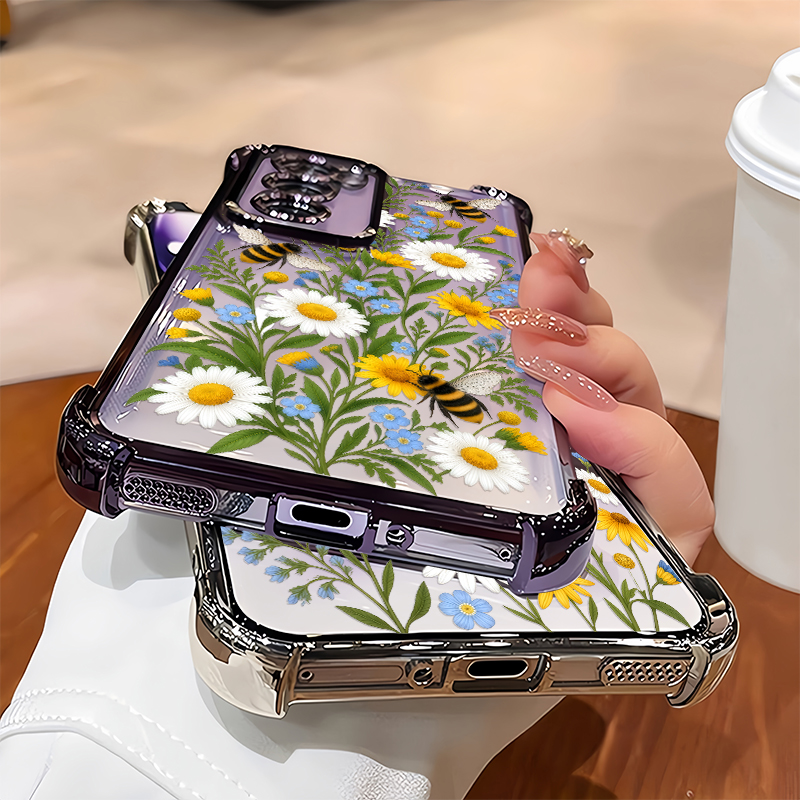غطاء خلفي بنمط زهور النحل والد - مراجعة Oppo Reno 12 وسعره