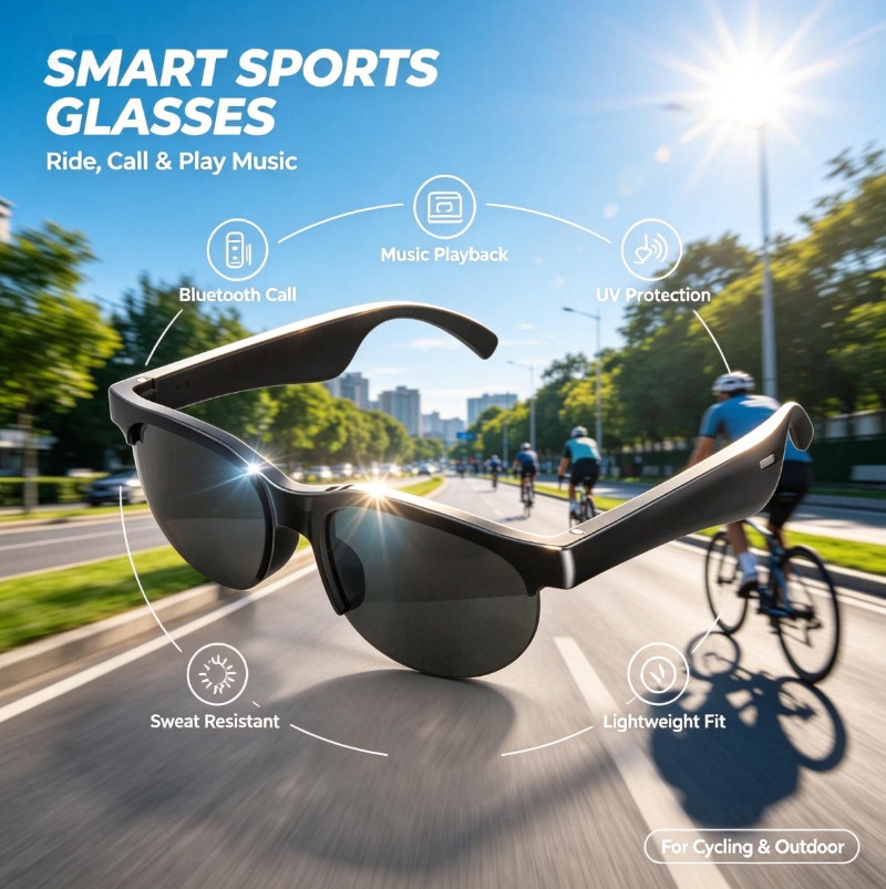 نظارات شمسية ذكية مع ميزة الات - مراجعة Smart Glasses Lens وسعره